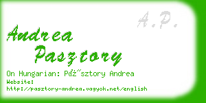 andrea pasztory business card